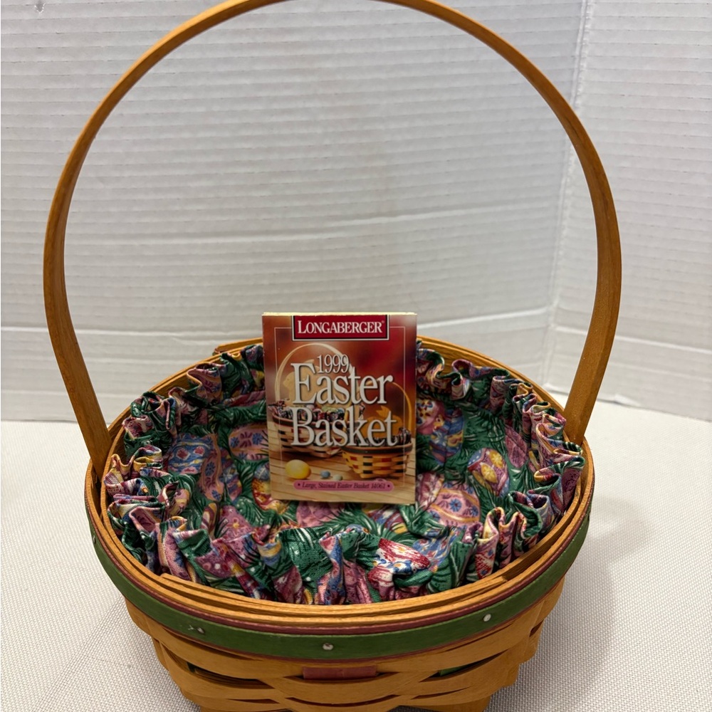 Longaberger Easter Basket with Vibrant Floral Liner